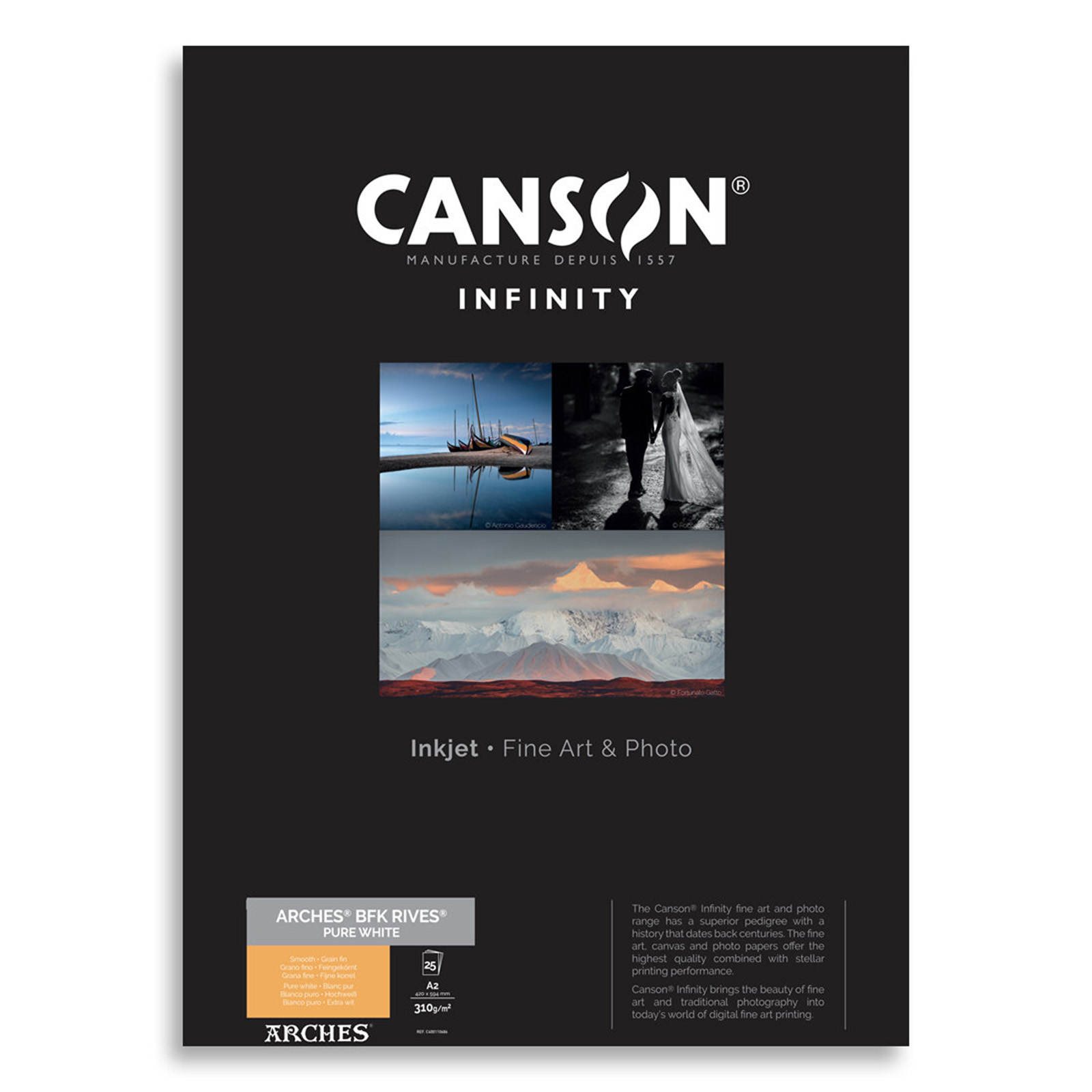 Canson BFK Rives Pure White A2 310g - 25 Sheets
