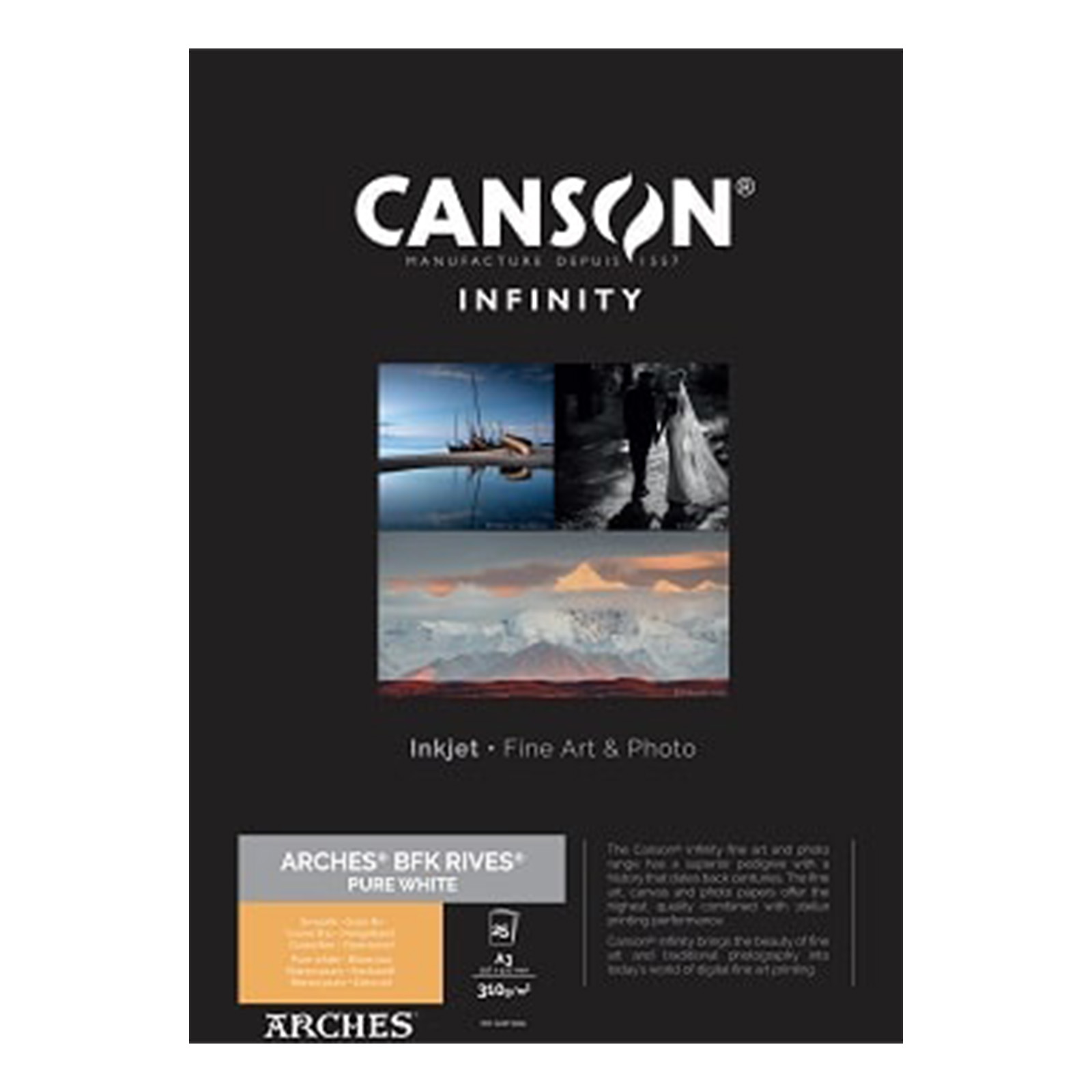 Canson BFK Rives Pure White A3 310g - 25 Sheets