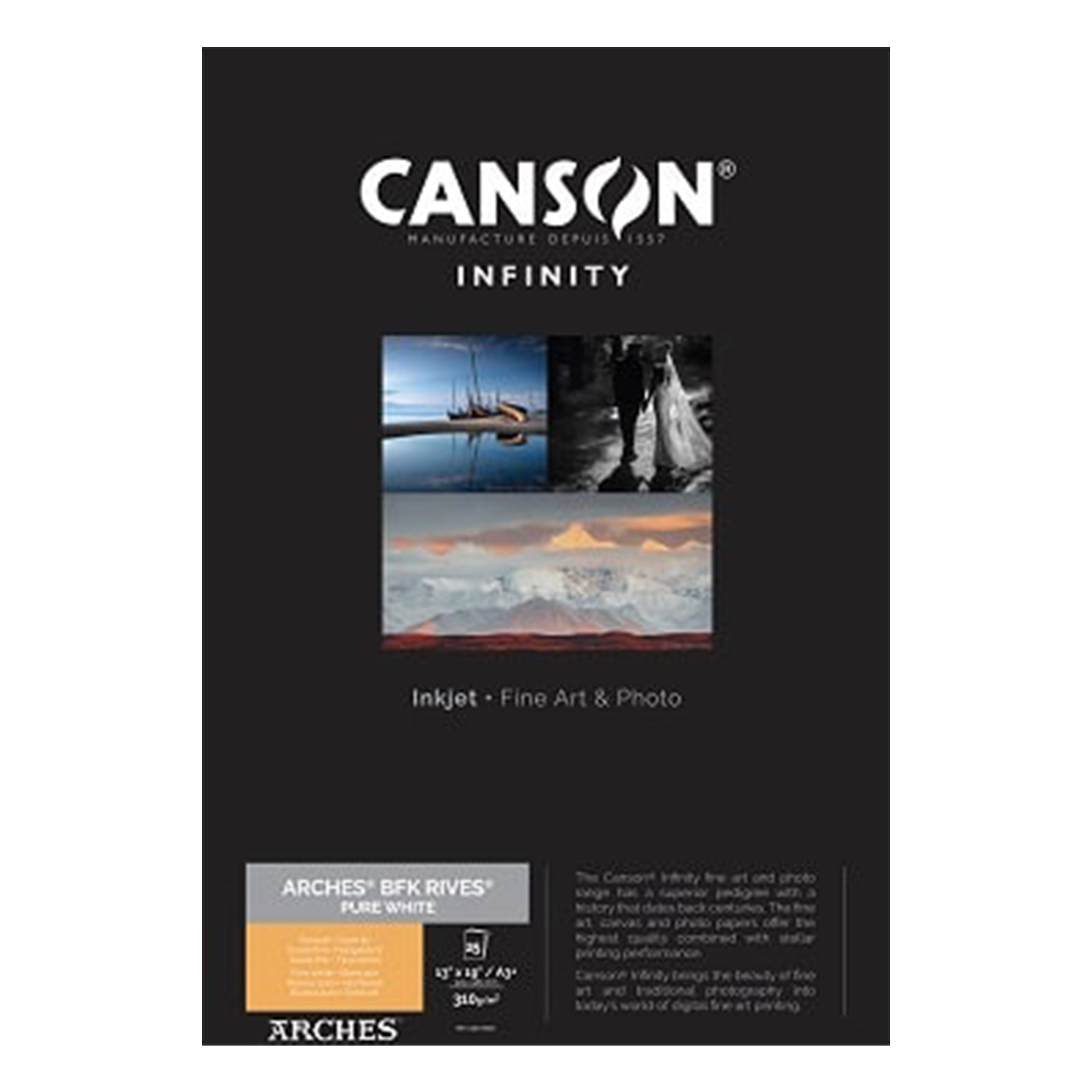 Canson BFK Rives Pure White A3+ 310g - 25 Sheets