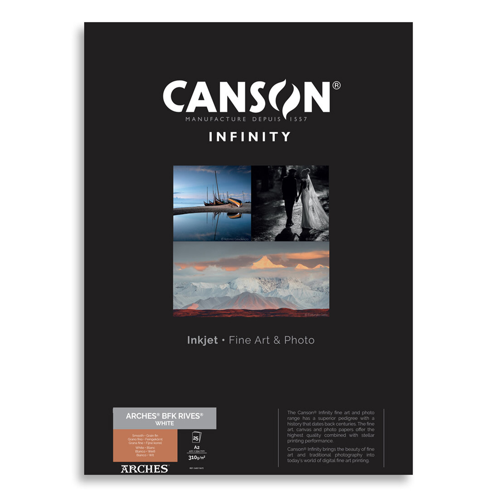 Canson BFK Rives White A3 310g - 25 Sheets