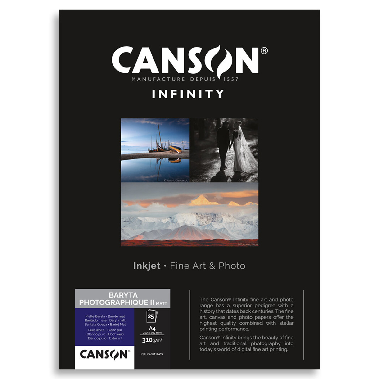 Image of Canson Baryta Photographique II Matt A4 310g - 25 Sheets