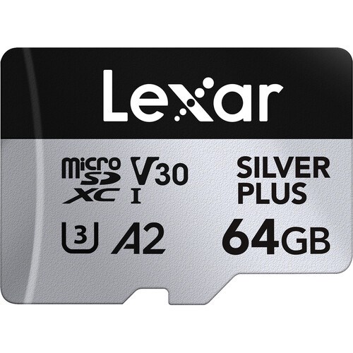 Lexar Silver Plus 64GB UHS-I V30 (205MB/s) microSDXC