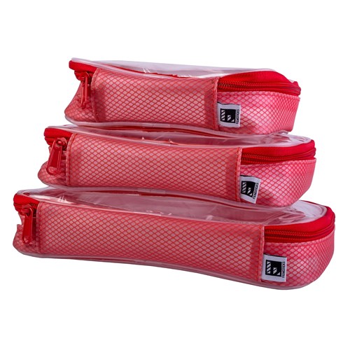 Filmsticks Set of 3 x TPU Transparent Red Pouches
