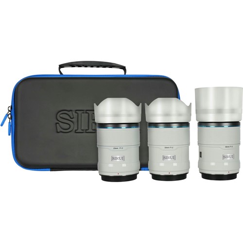SIRUI Sniper 23mm, 33mm & 56mm F1.2 Lens Kit for Sony E (White)
