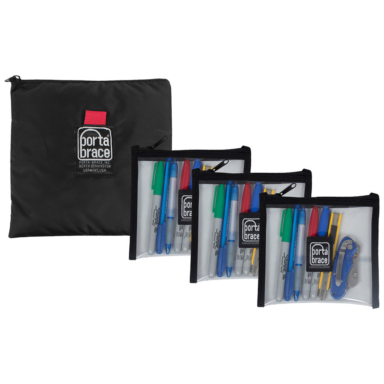 Portabrace POUCH-CLEARSET63 Clear Pouch Set - 6 x 6 Inches