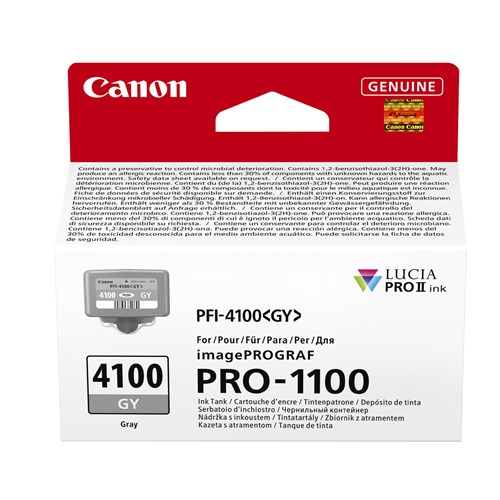 Canon PFI-4100 Grey (GY) Ink Cartridge