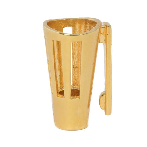 Hide-a-mic unbreakable Bra-holder for Sanken COS11, 14 Karat gold plated brass