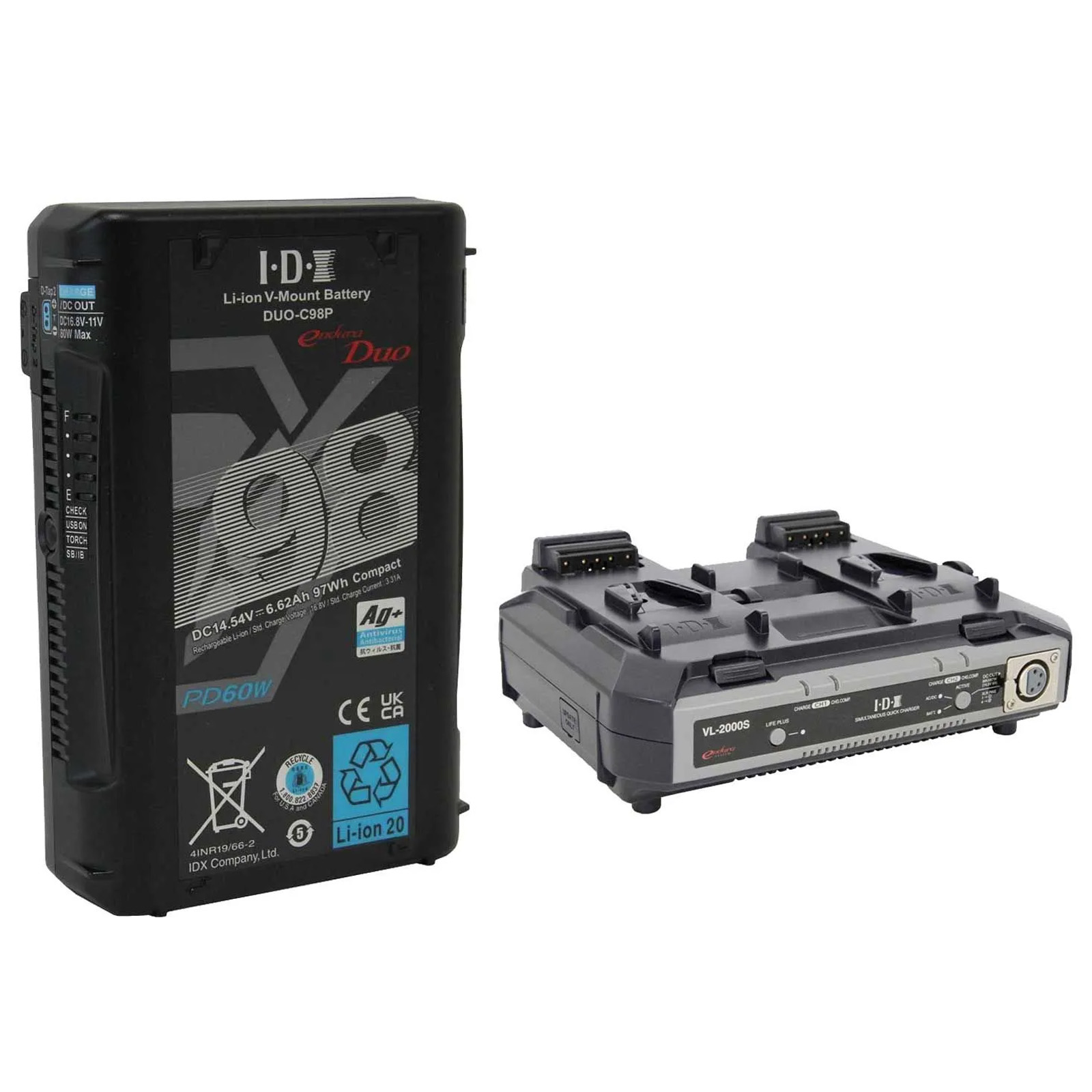 IDX ED-CP98/2000S Battery/Charger Kit