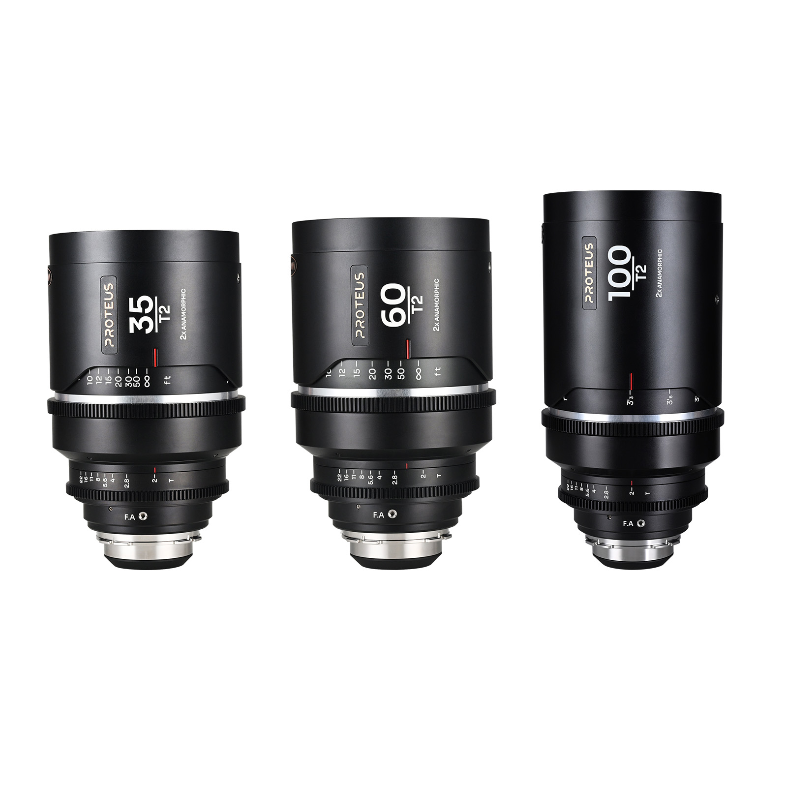 Laowa Proteus Flex 2X Anamorphic 3-Lens Bundle Set B (35mm, 60mm, 100mm) - (Feet)