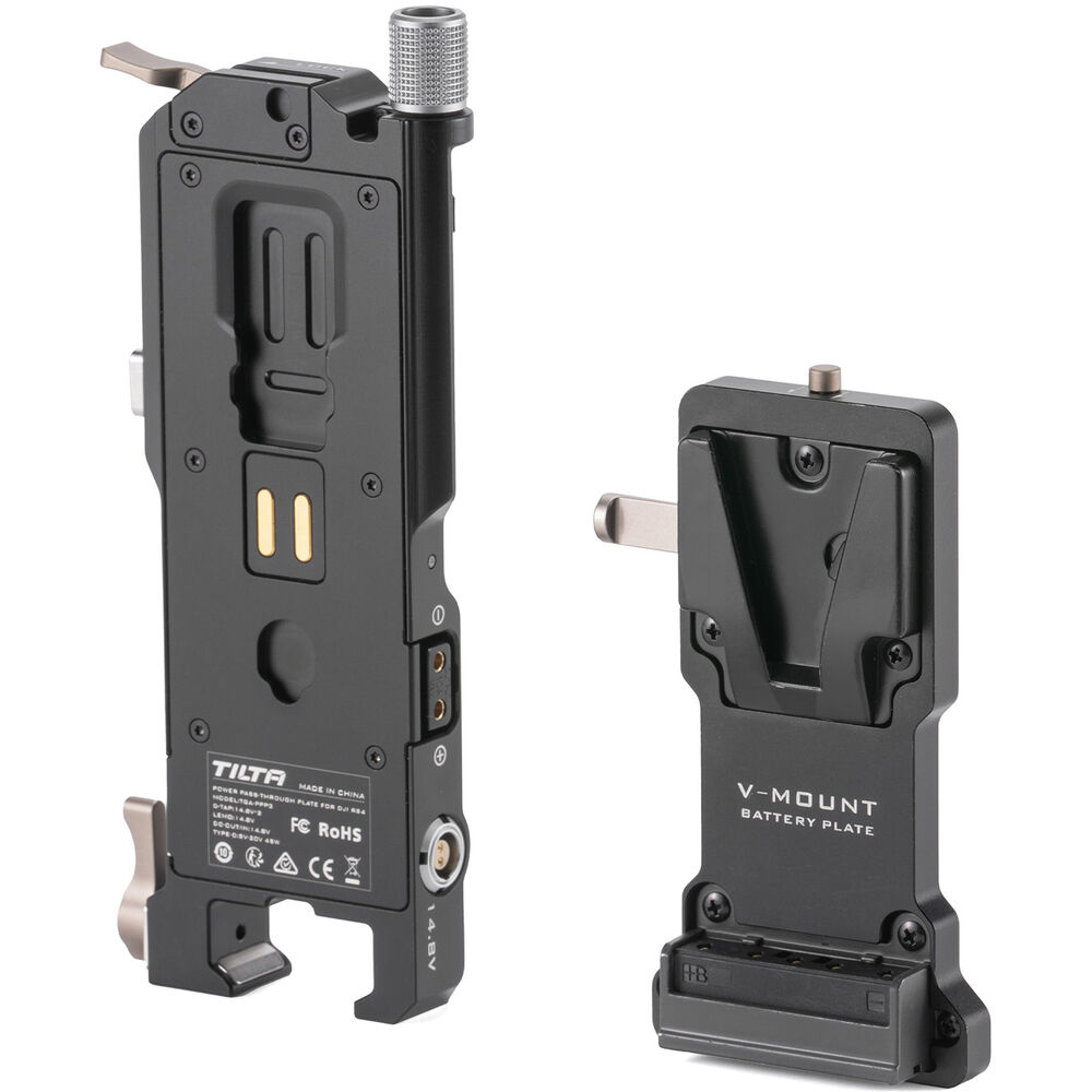 Tilta Battery Plate to DJI RS 4 Power Pass-through Plate Kit - V Mount