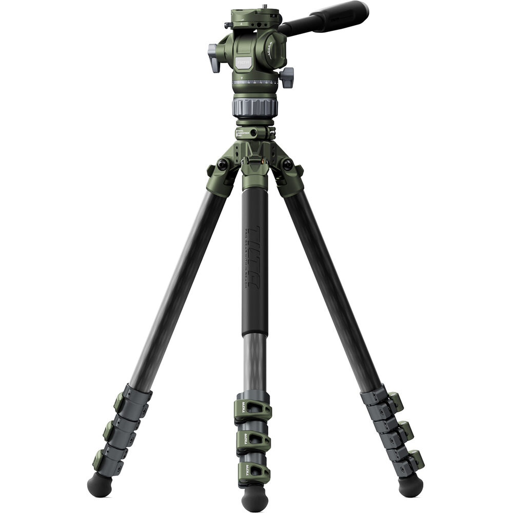Tilta Travel Video Fluid Head with 3-Stage Carbon Fiber Legs (5KG) - Forest Green