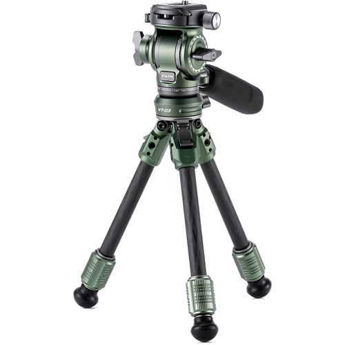 Tilta Tabletop Video Fluid Head with 1-Stage Carbon Fiber Legs (3KG) - Forest Green