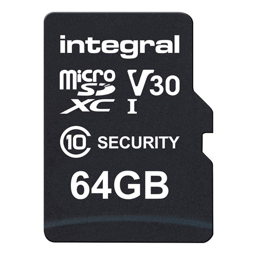 Integral 64GB High Endurance (100MB/Sec) UHS-I V30 Micro SD Card