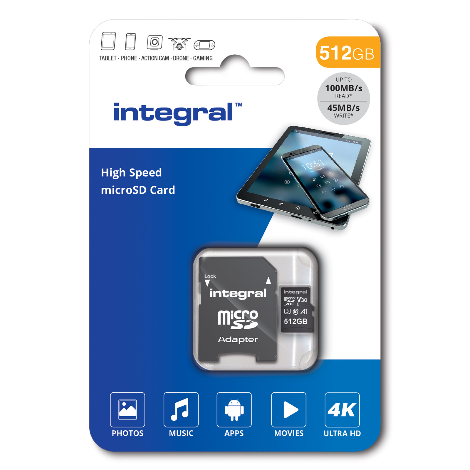 Micro SD kaart - 512 GB - Allteq - Micro SDXC geheugenkaart, Merk Micro SD kaart - 512 GB - Allteq - Micro SDXC geheugenkaart, Merk