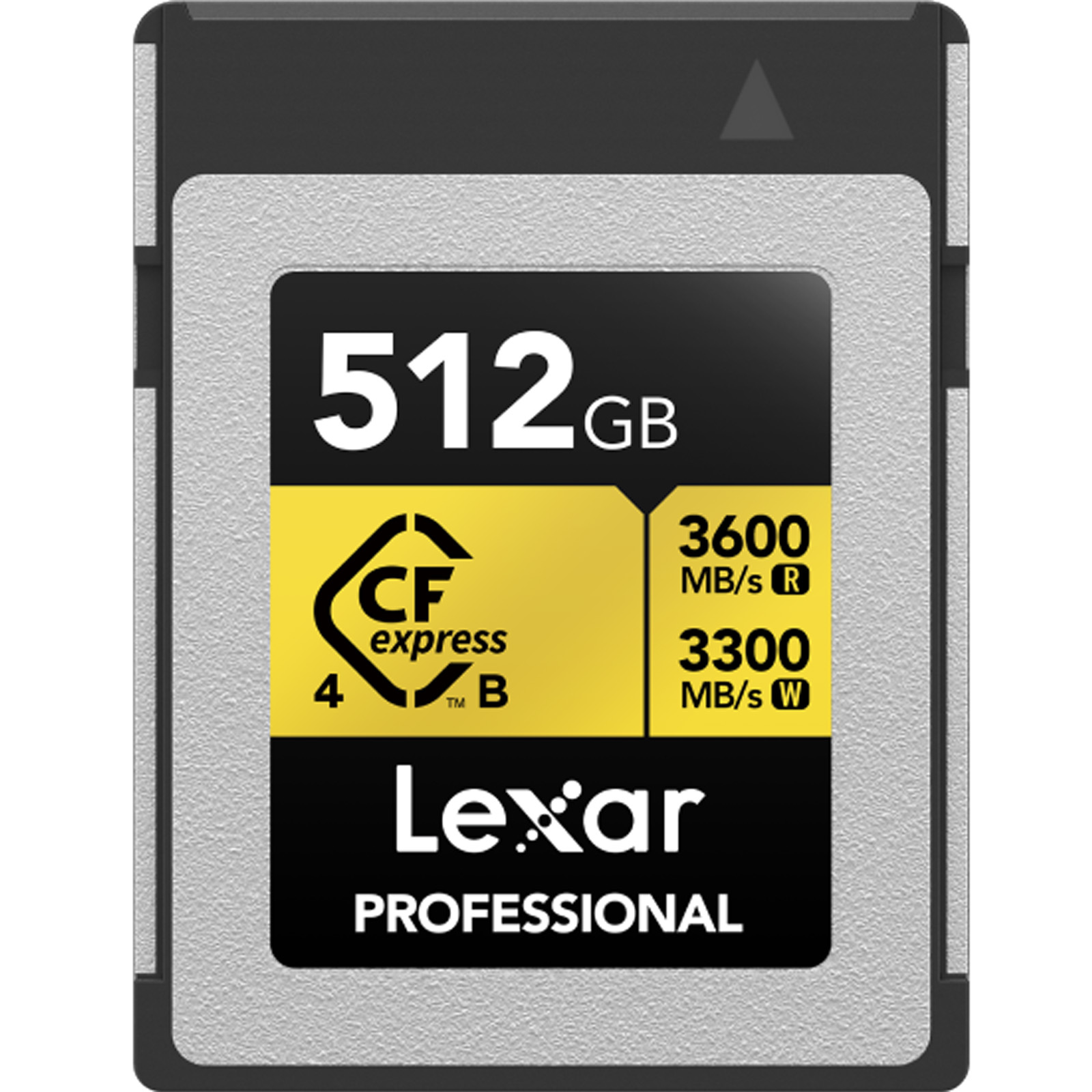 Lexar 512GB Professional (3600MB/Sec) Type B CFexpress 4.0 Gold Series Memory Card