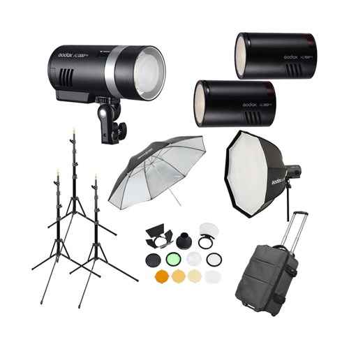 Godox AD300 Pro and AD100 Pro Three Head Kit