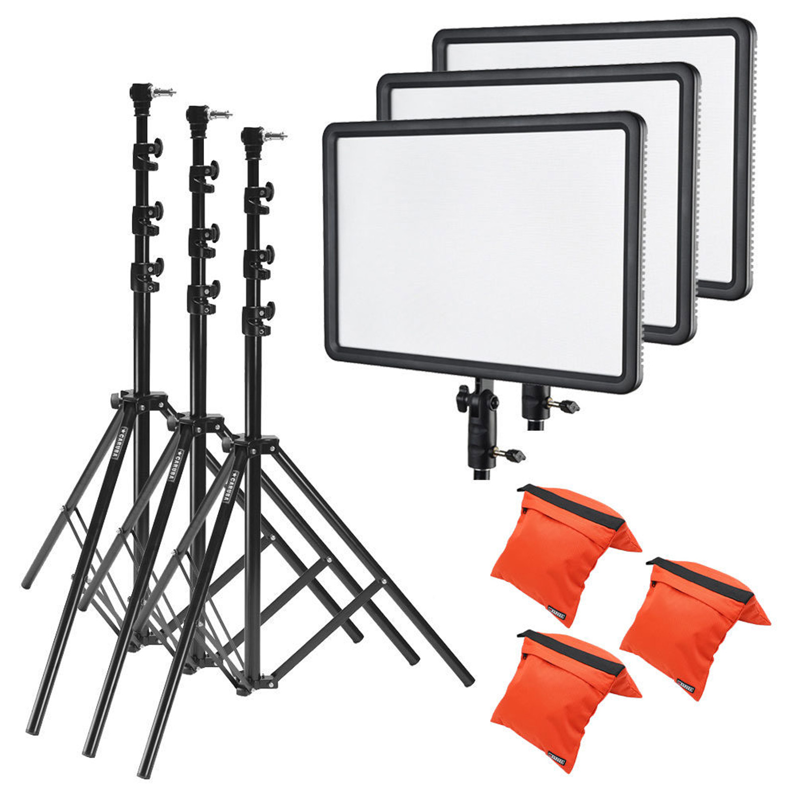 Godox LEDP260C II Three Head LED Video Light Starter Kit