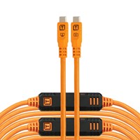 TetherTools TetherPro Optima 10G USB-C to USB-C Straight to Straight 31ft (9.4m) - High-Visibility O