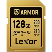 Lexar 128GB Pro Gold Series Armor 280MB/s UHS-II V60 Sdxc Memory Card