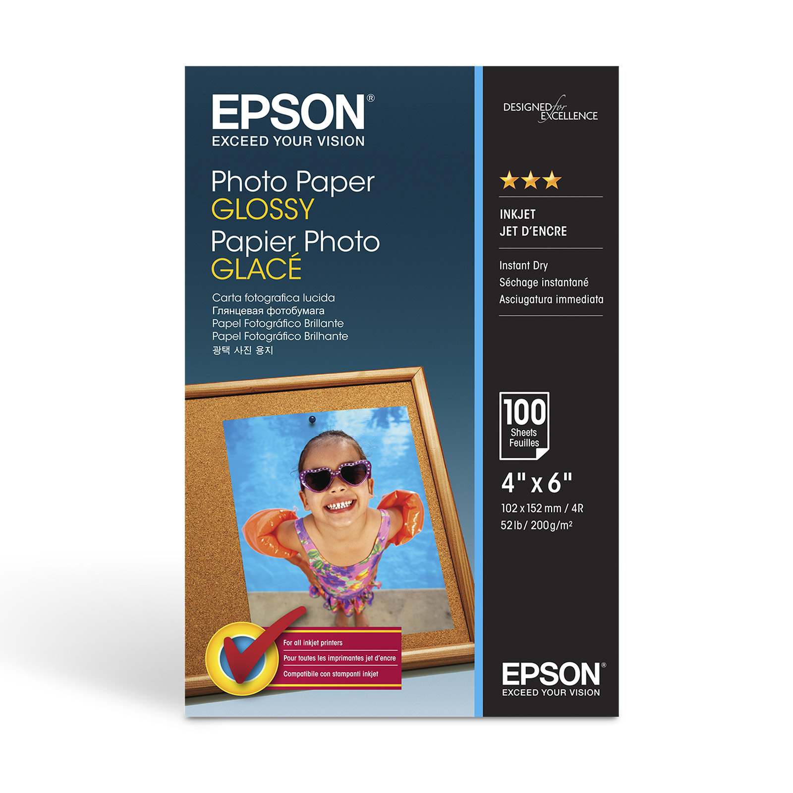 Epson PhotoPaper Glossy 10 x 15cm 200gsm - 100 sheets