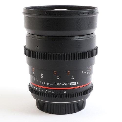 USED Samyang VDSLR 24mm T1.5 MK2 Lens for Canon EF