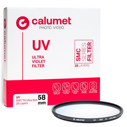 Calumet 58mm UV SMC TG Ultra Slim Filter