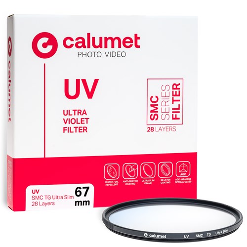 Calumet 67mm UV SMC TG Ultra Slim Filter