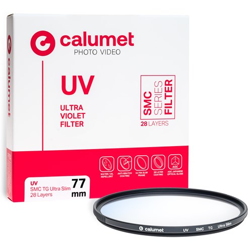 Calumet 77mm UV SMC TG Ultra Slim Filter