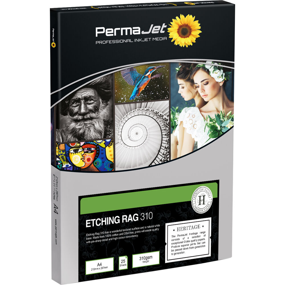 Permajet Etching Rag 310gsm A4 25 Sheets