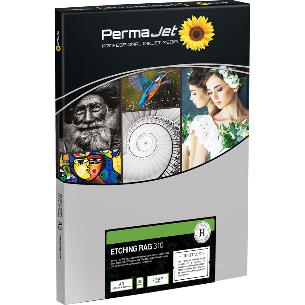 Permajet Etching Rag 310gsm A3 25 Sheets