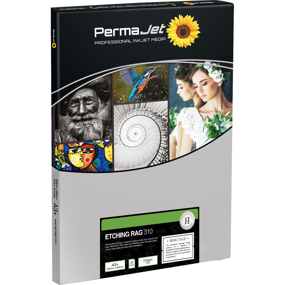 Permajet Etching Rag 310gsm A3+ 25 Sheets