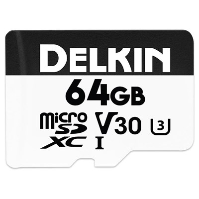 Delkin HYPERSPEED 64GB (100MB/s) UHS-I V30 microSDXC Memory Card