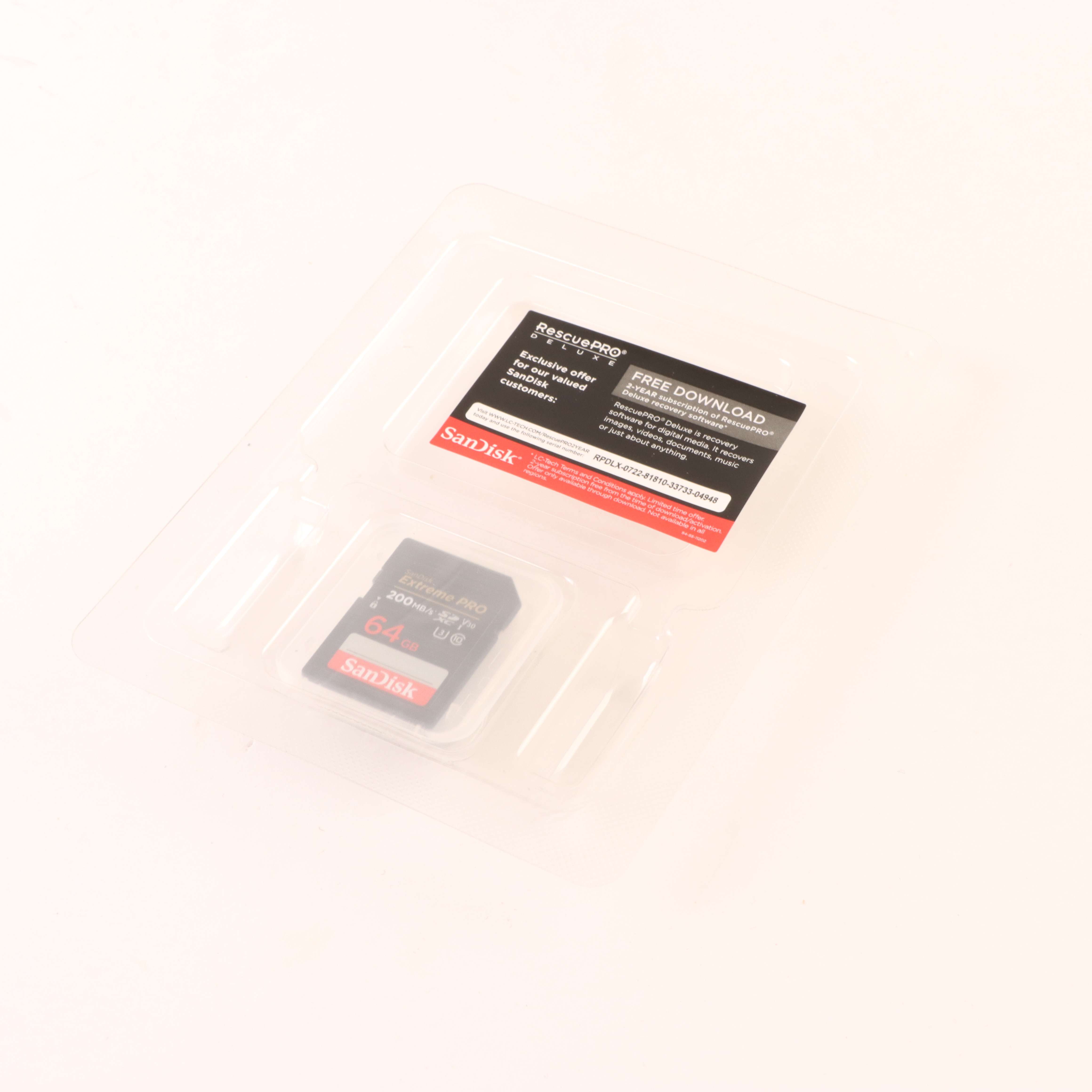 USED SanDisk Extreme PRO 64GB 200MB/s UHS-I V30 SDXC Memory Card