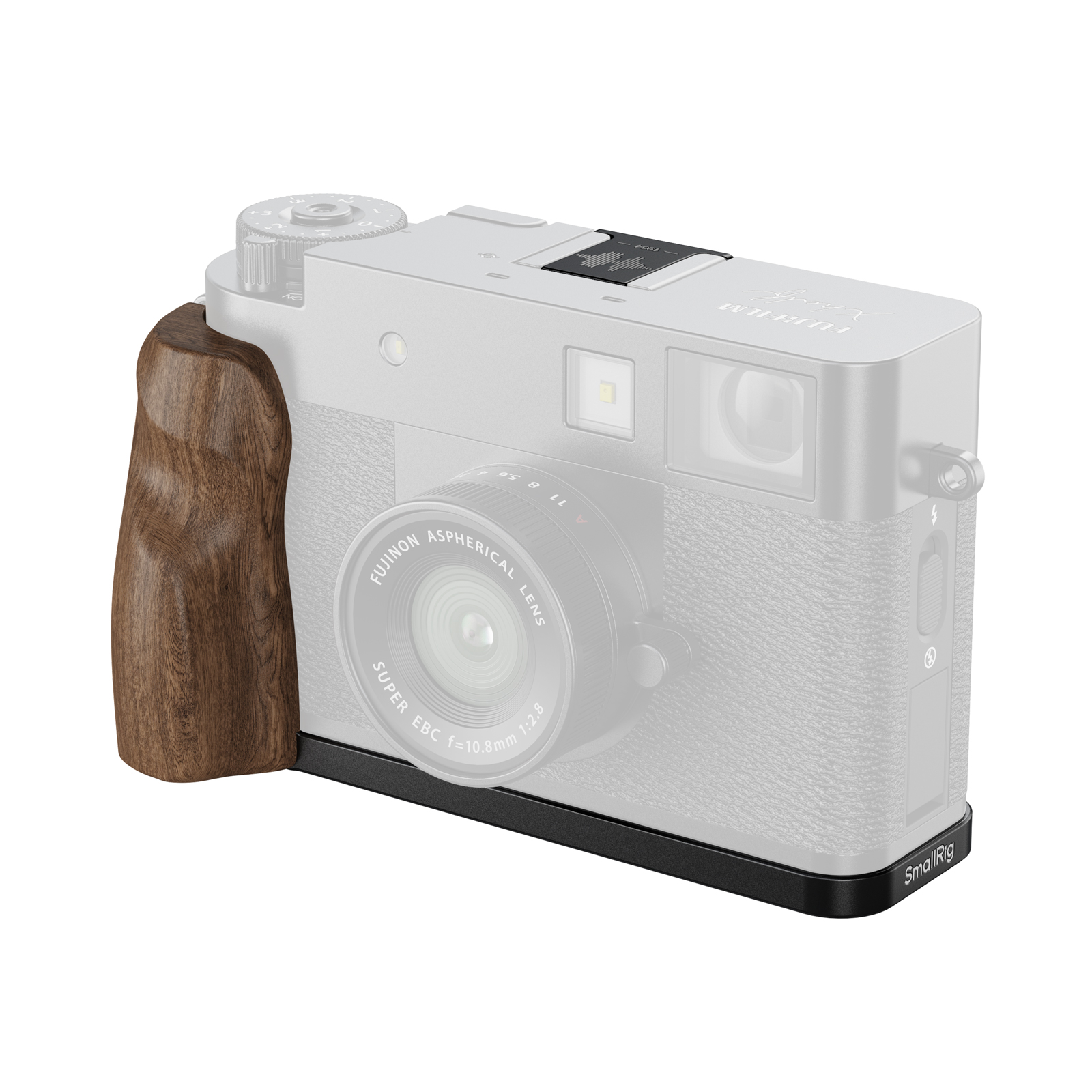 Image of SmallRig L-Shaped Mount Plate with Wooden Handle for Fujifilm X half (Black) 5224