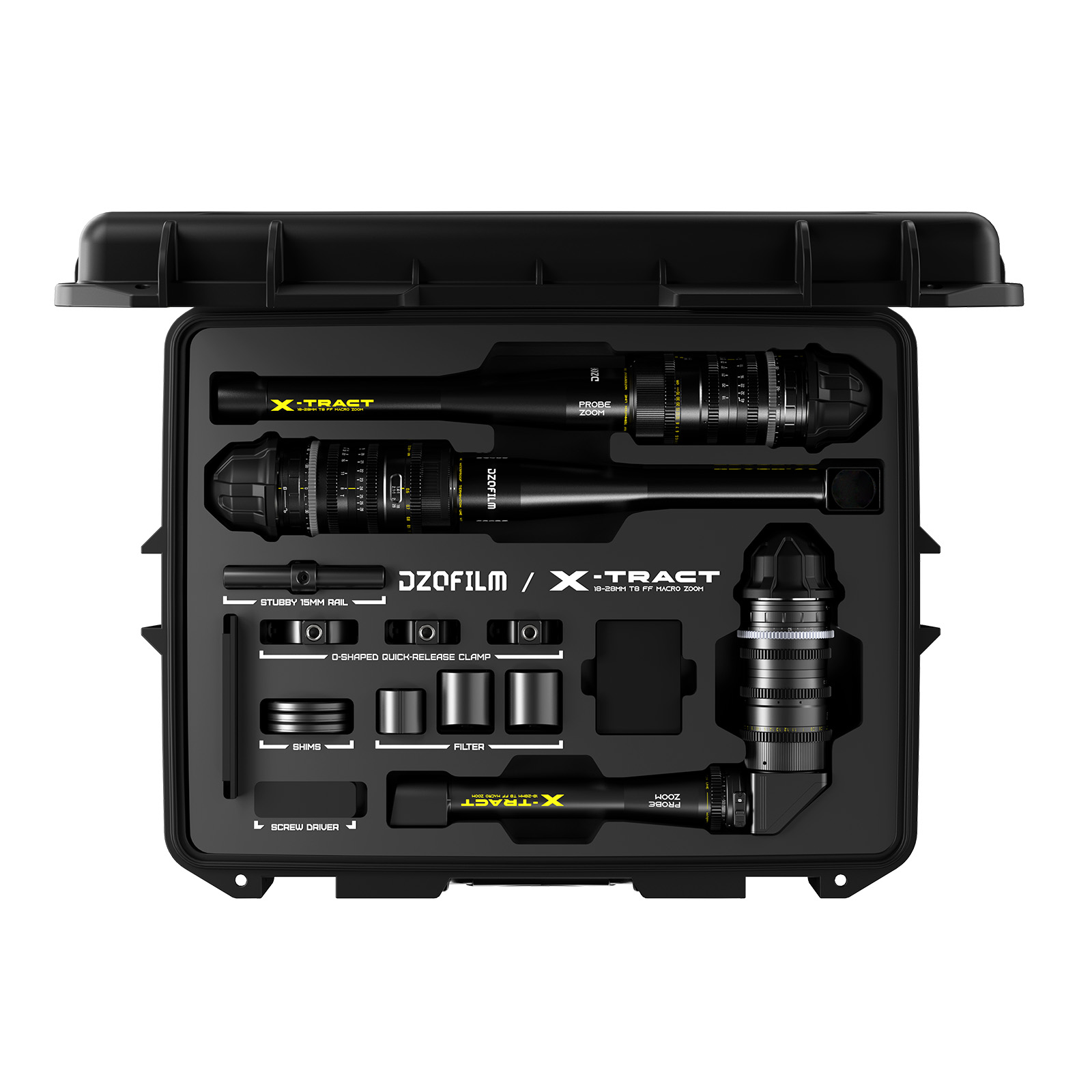 DZOFILM X-Tract 18-28mm 0/90/360 Degree Probe Zoom Lens Set for PL
