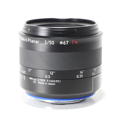 USED Zeiss 50mm f2 Makro-Planar Milvus ZE Lens - Canon EF Mount