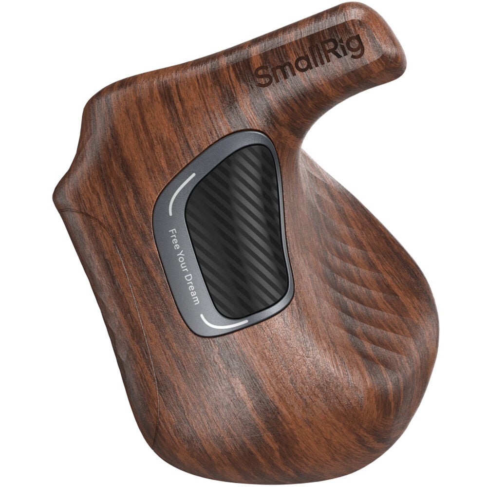 Image of SmallRig ImageGrip Series Wooden Handle with NATO Clamp (Left Side) 5161