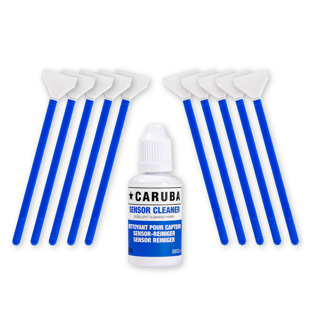 Caruba Full Frame Cleaning Swab Kit (10 swabs 24mm + cleaning fluid 30ml)