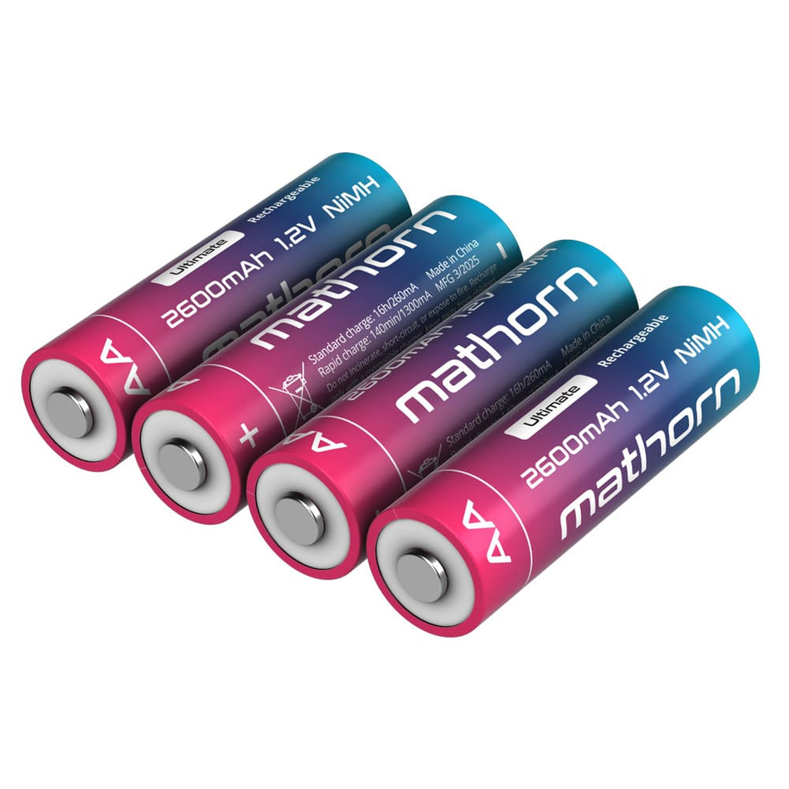 Mathorn Ultimate NiMH 4xAA 2600mAh Rechargeable Battery Pack