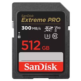 SanDisk Extreme Pro 512GB (300MB/s) UHS-II V90 SDXC Memory Card