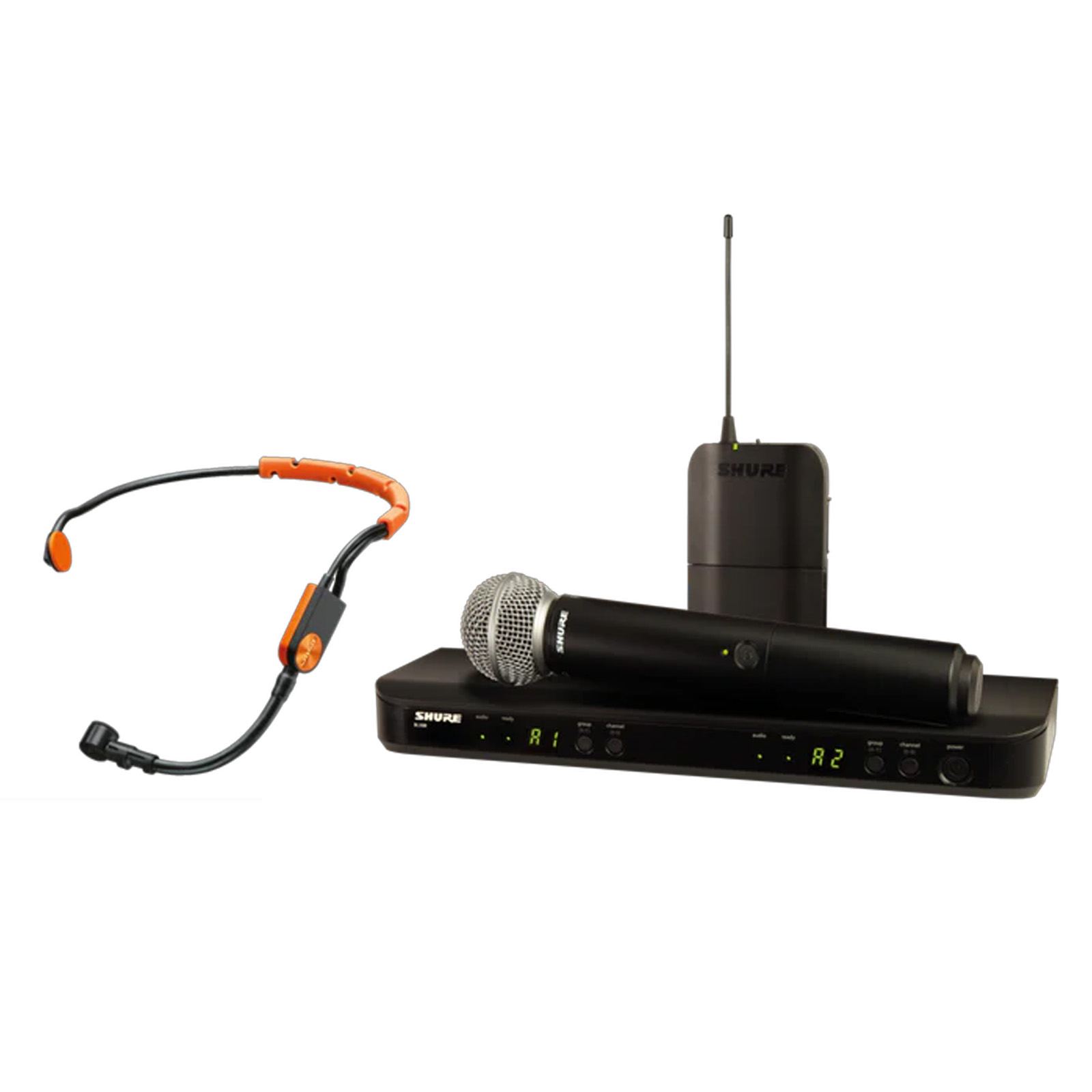 Shure BLX Dual Wireless System with Bodypack, Headset and Handheld