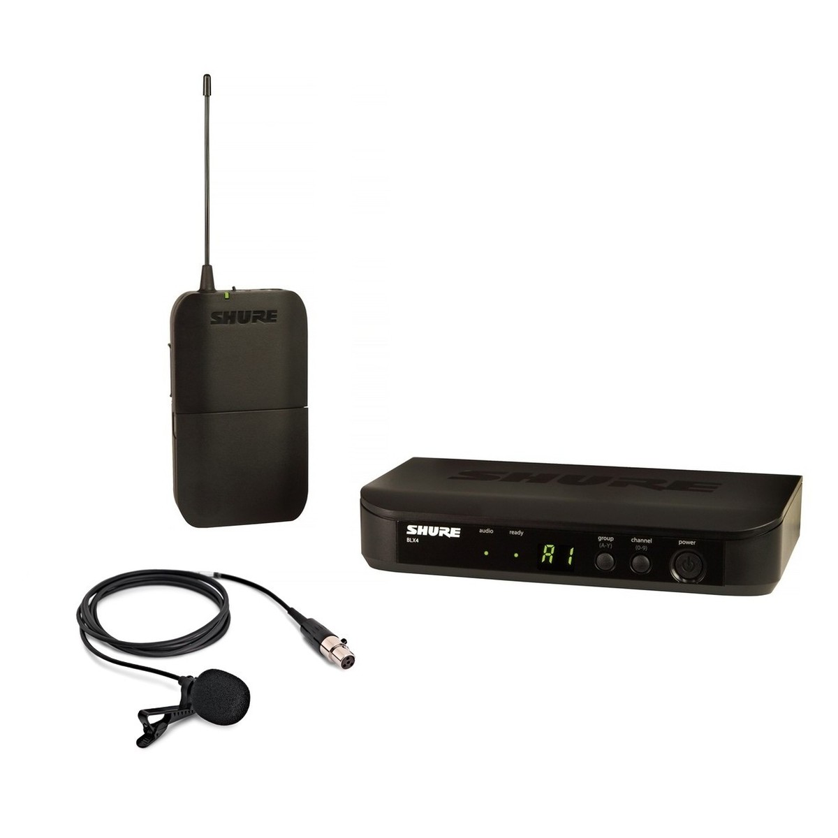 Shure BLX Wireless System with BLX1 Bodypack and CVL Lavalier