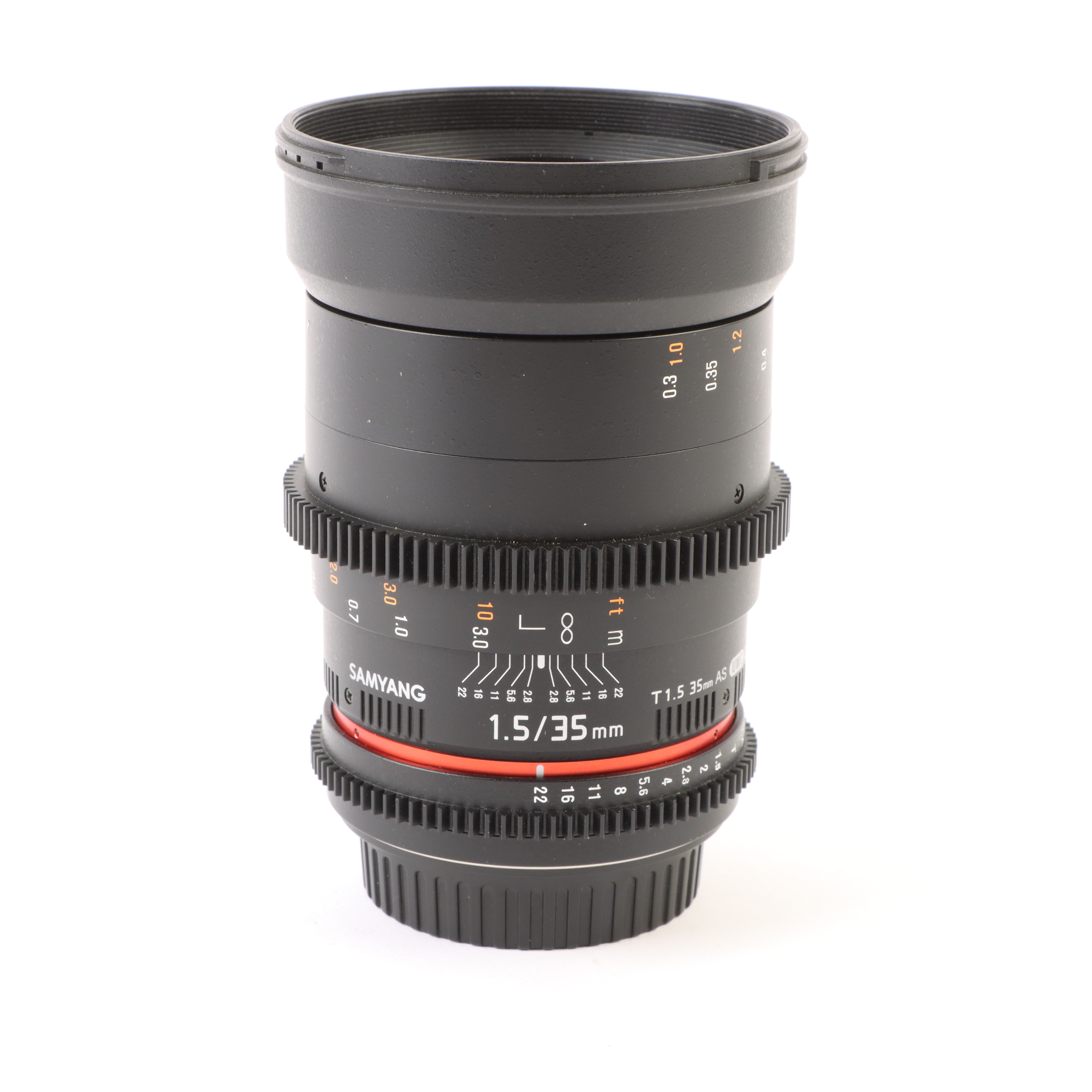 USED Samyang 35mm T1.5 AS UMC II VDSLR Lens - Canon Fit