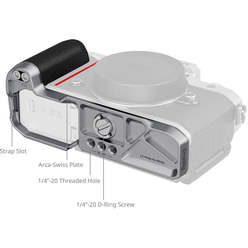 SmallRig L-Shaped Mount Plate with Silicone Handle for Nikon Z f