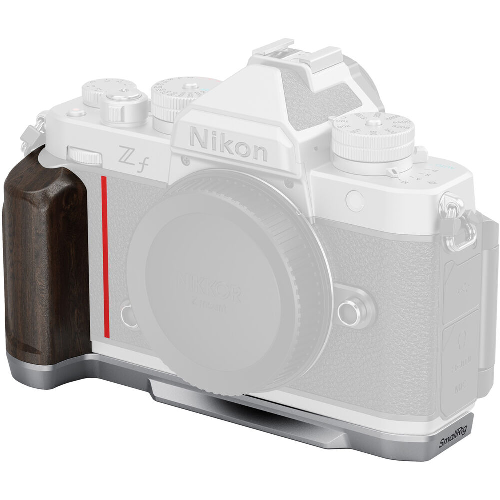 SmallRig L-Shaped Mount Plate with Wooden Handle for Nikon Z f (Silver) 5707