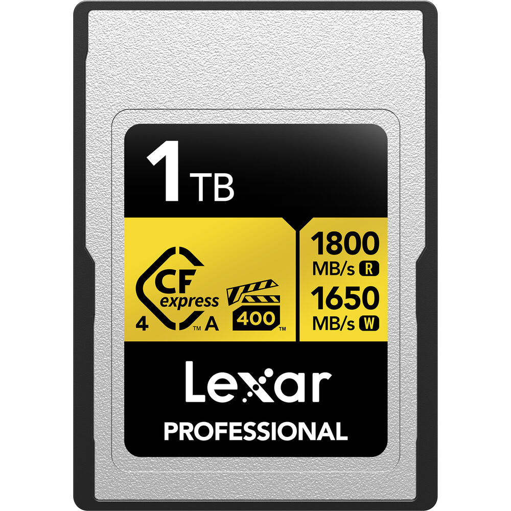 Lexar 1TB Professional (1800MB/s) Type A CFexpress 4.0 Gold Series Memory Card