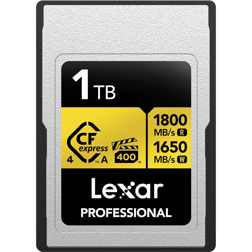 Lexar 1TB Professional (1800MB/s) Type A CFexpress 4.0 Gold Series ...