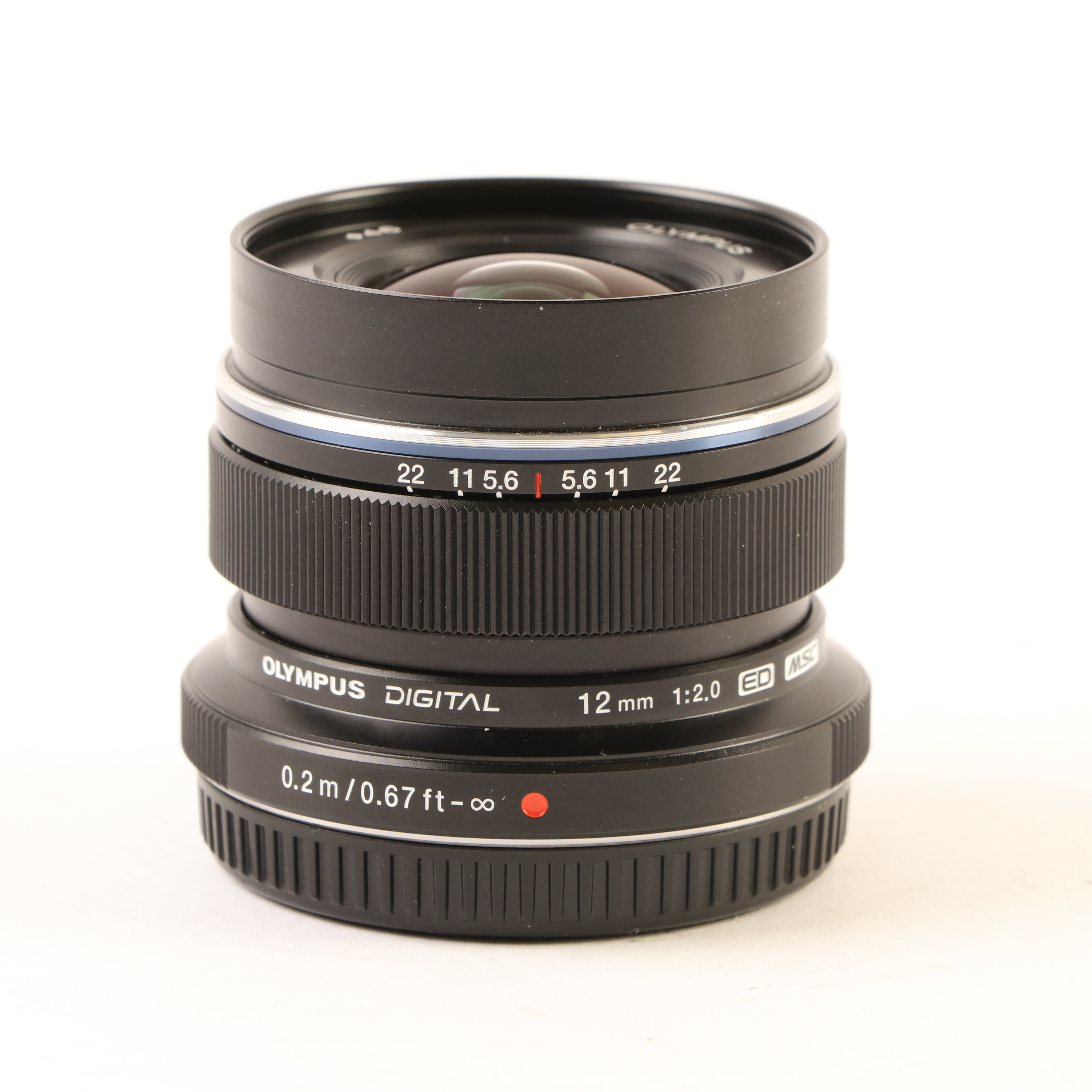 USED Olympus M.Zuiko Digital 12mm f2 Lens - Black