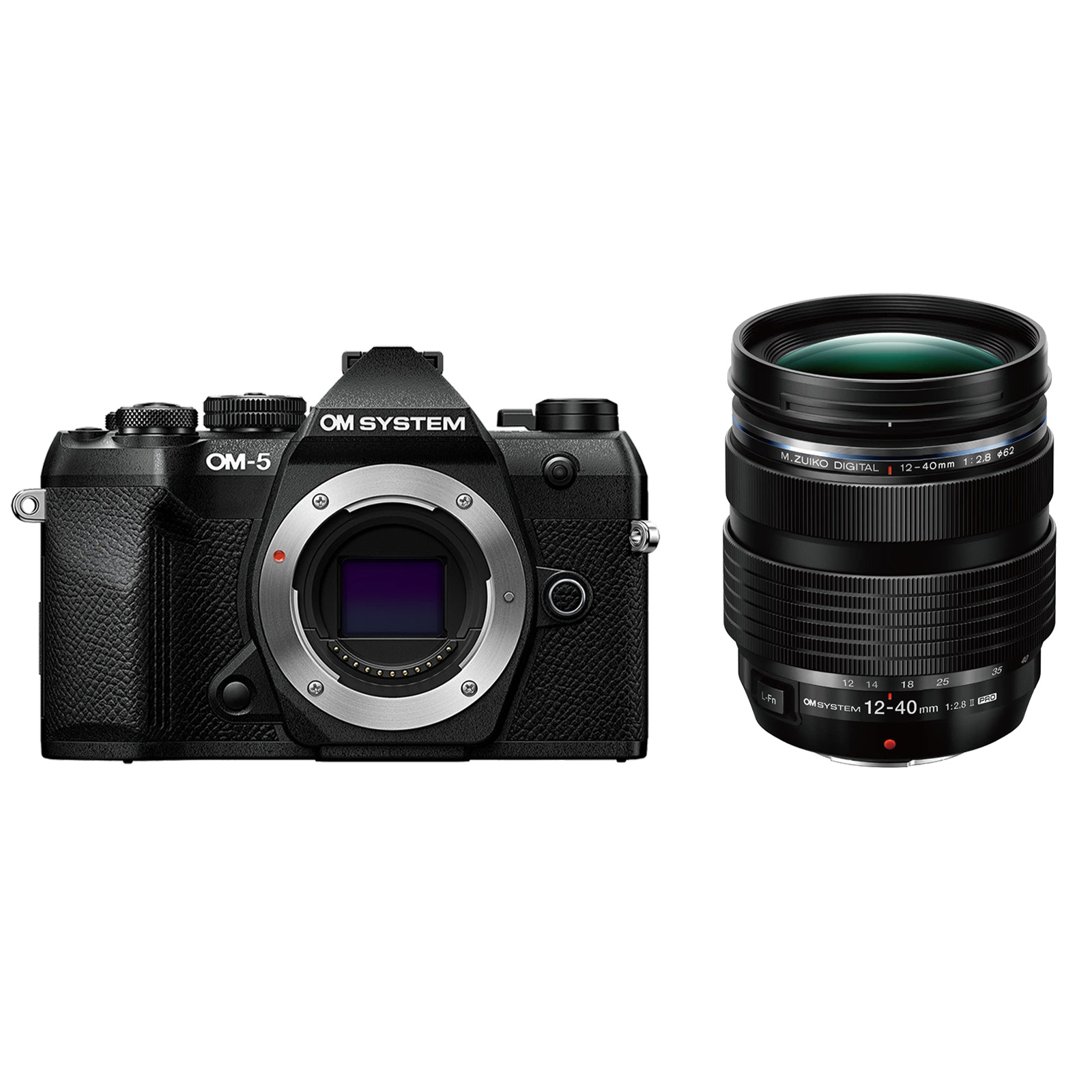 OM SYSTEM OM-5 Mark II with 12-40mm f2.8 Mk II PRO Lens - Black