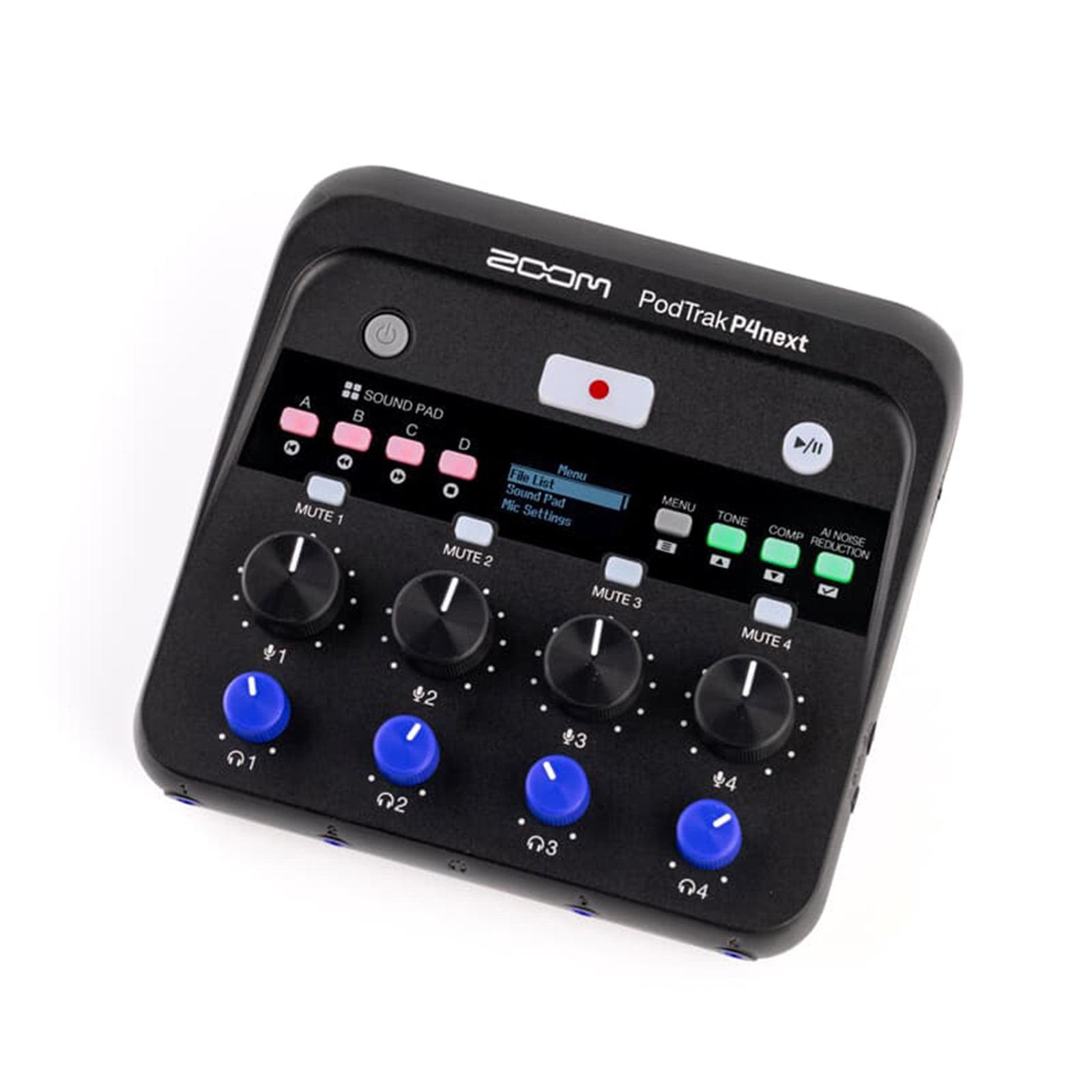 Zoom PodTrak P4next Portable Podcast Recorder - 4-Input